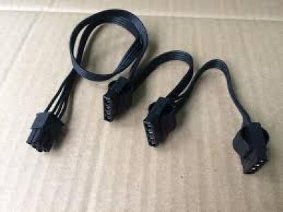 Cáp chuyển đổi nguồn 6pin sang 3 Molex IDE 4Pin loại 2